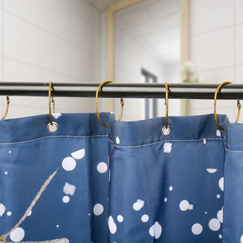 Mafegu 20Pcs Shower Curtain Hooks,Metal Oval Shower Curtain Hooks Roman Rings Rustproof Decorative Shower Curtain Rings for Bathroom, Bathtub, Window, Balcony (20, Oval-Bronze) - Image 5